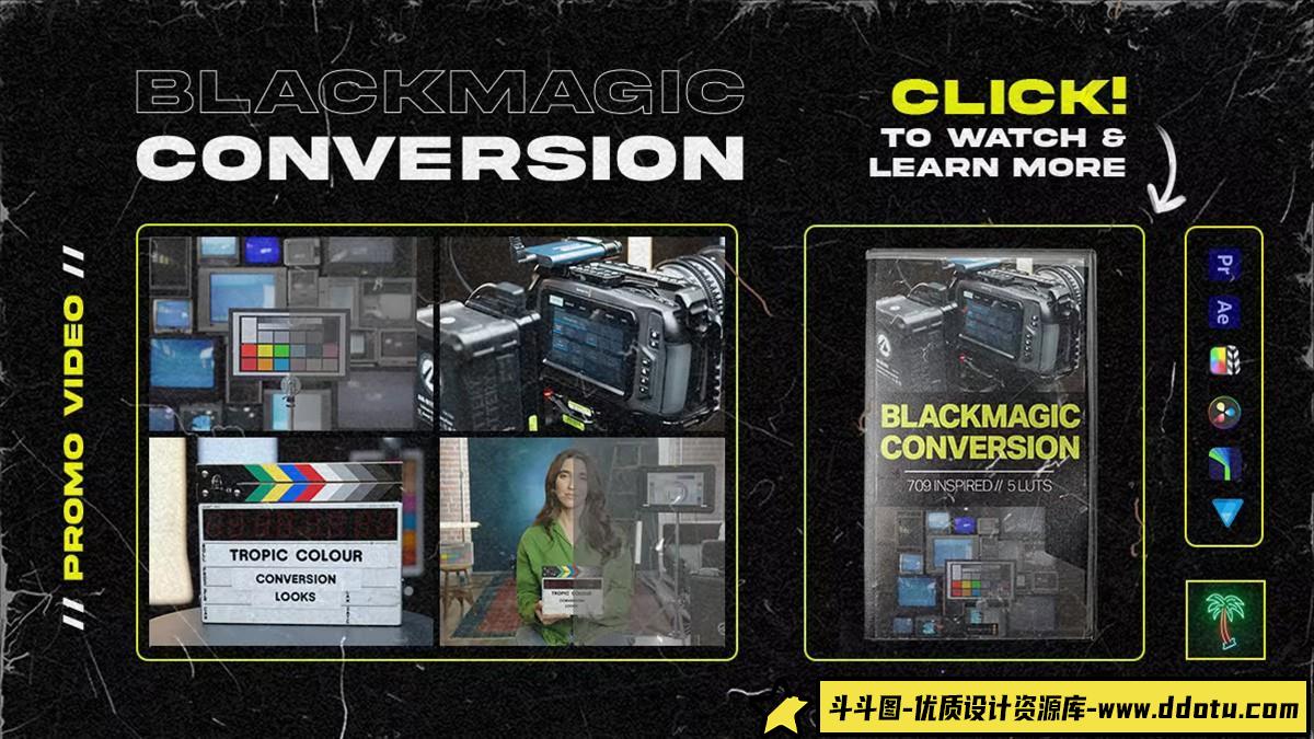 Tropic Colour-Blackmagic Conversion Luts 自然模拟转换REC709电影LUT预设