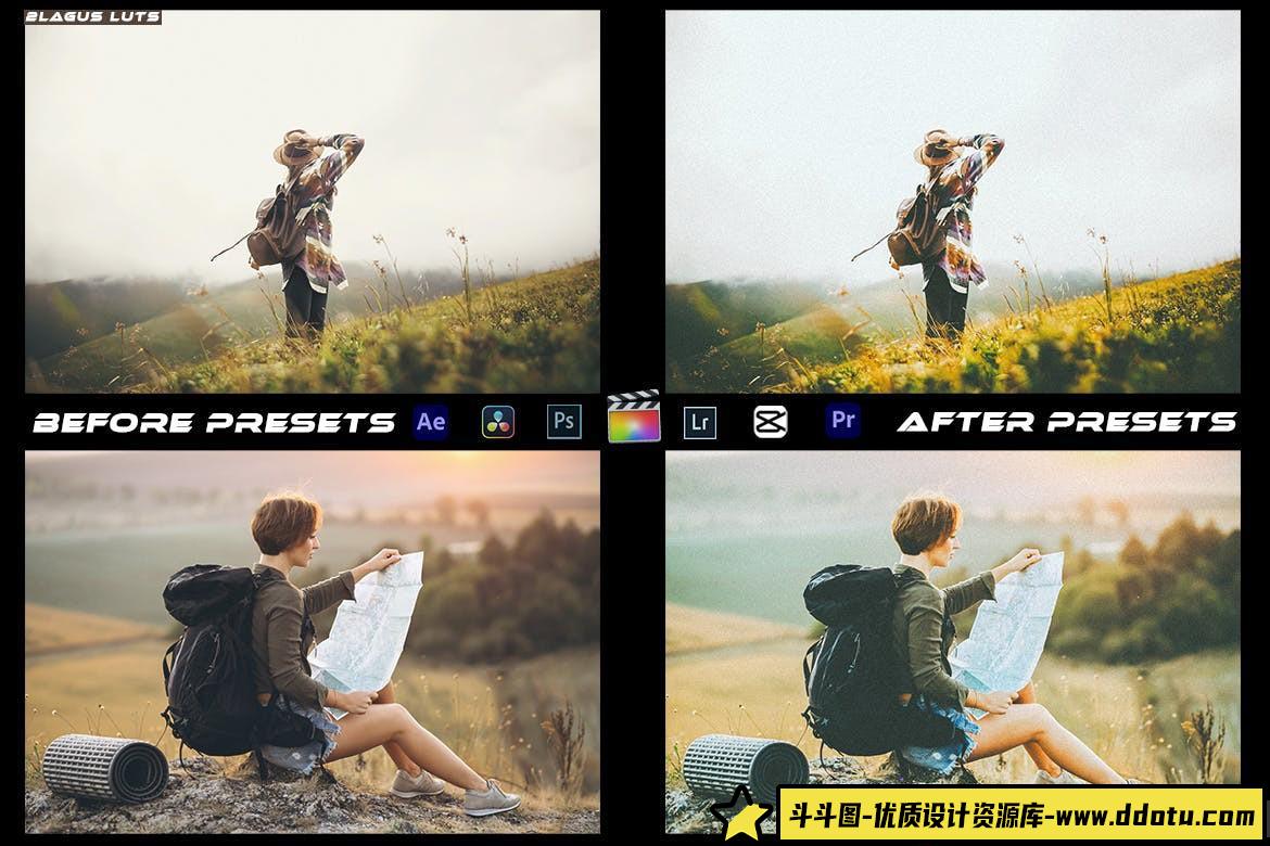 旅游博主清新电影视频调色LUT预设 Travel Blogger Luts Video