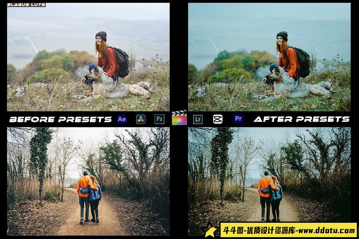 旅游博主经典电影调色LUT预设 Wanderlust Film Luts Video