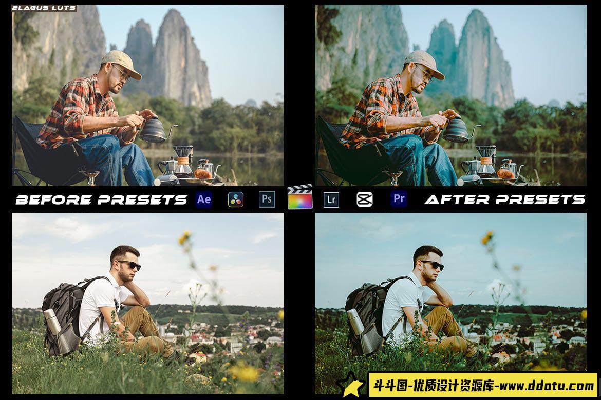 旅游博主经典电影调色LUT预设 Wanderlust Film Luts Video