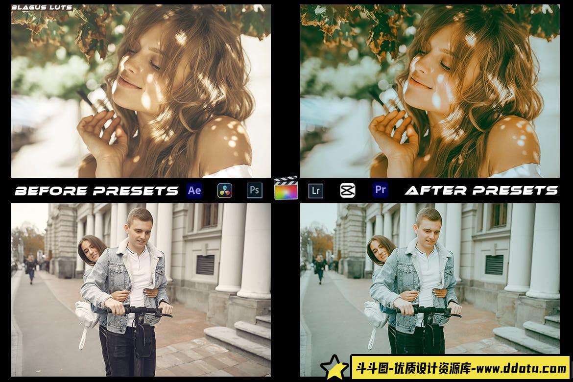 旅游博主城市街拍电影后期调色LUT预设 Pocket Blogger Luts Video