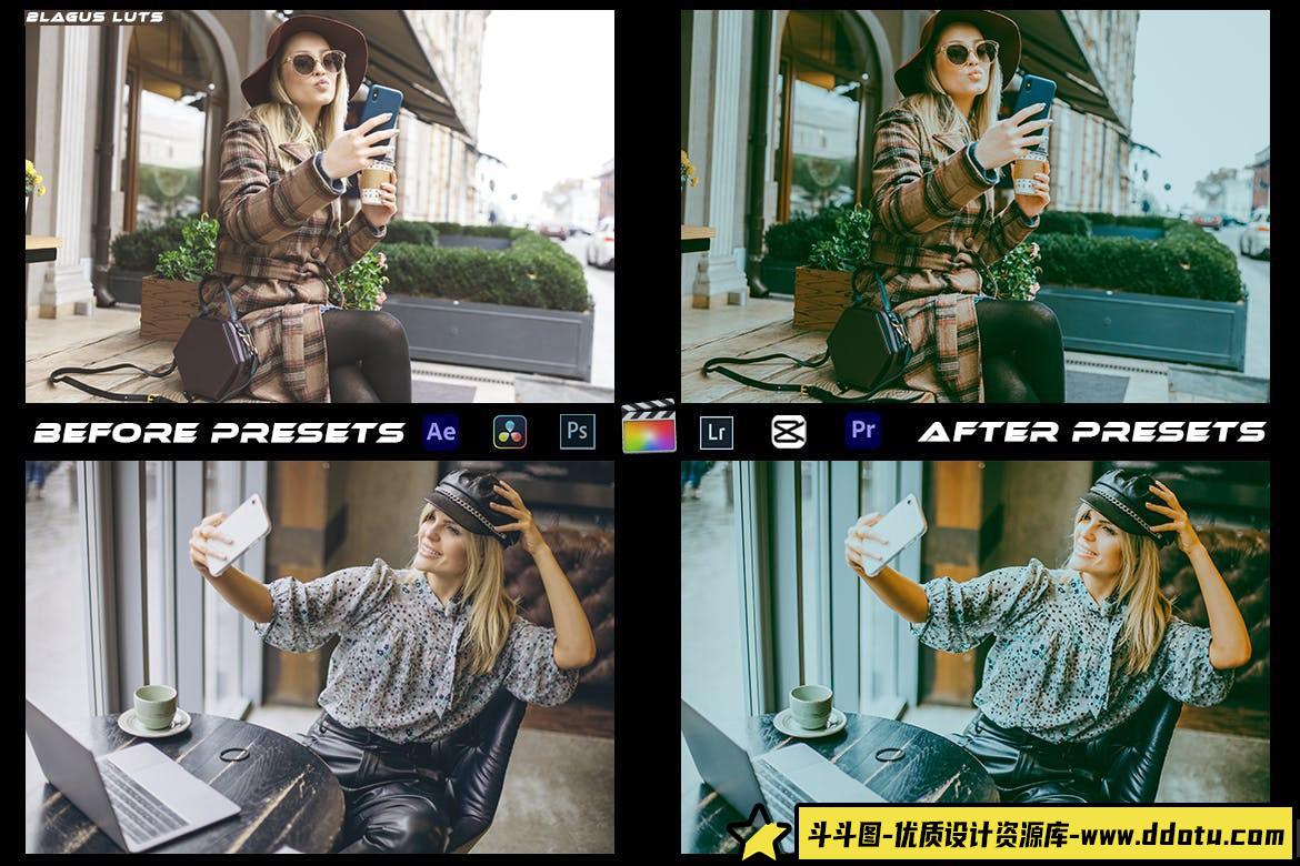 旅游博主城市街拍电影后期调色LUT预设 Pocket Blogger Luts Video