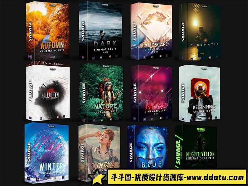 12套150+VLOG电影调色LUT预设合集 Savageluts WINTER + ALL LUTS PACK