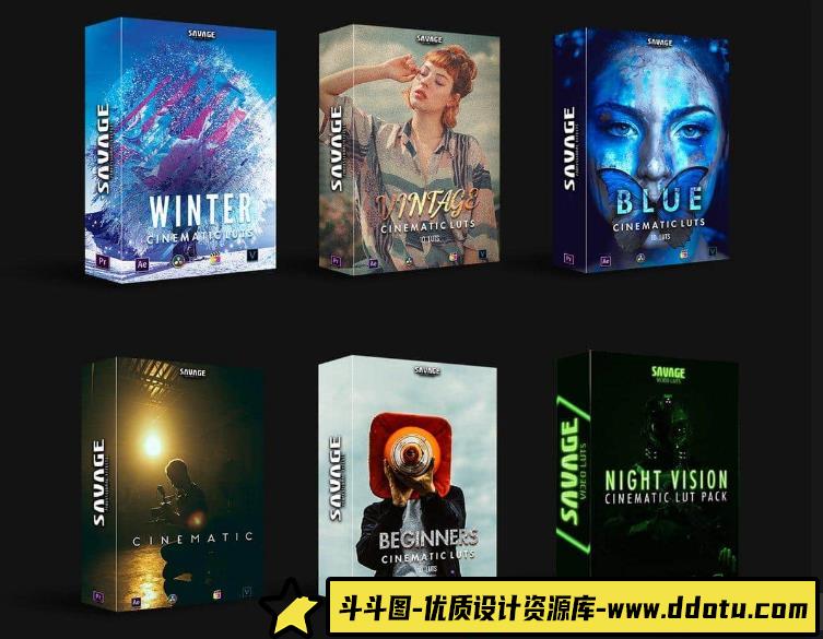 12套150+VLOG电影调色LUT预设合集 Savageluts WINTER + ALL LUTS PACK