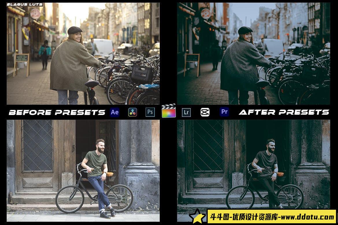 黑暗情绪电影视频调色LUT预设/LR预设 Artistic Black Mood Preset Luts
