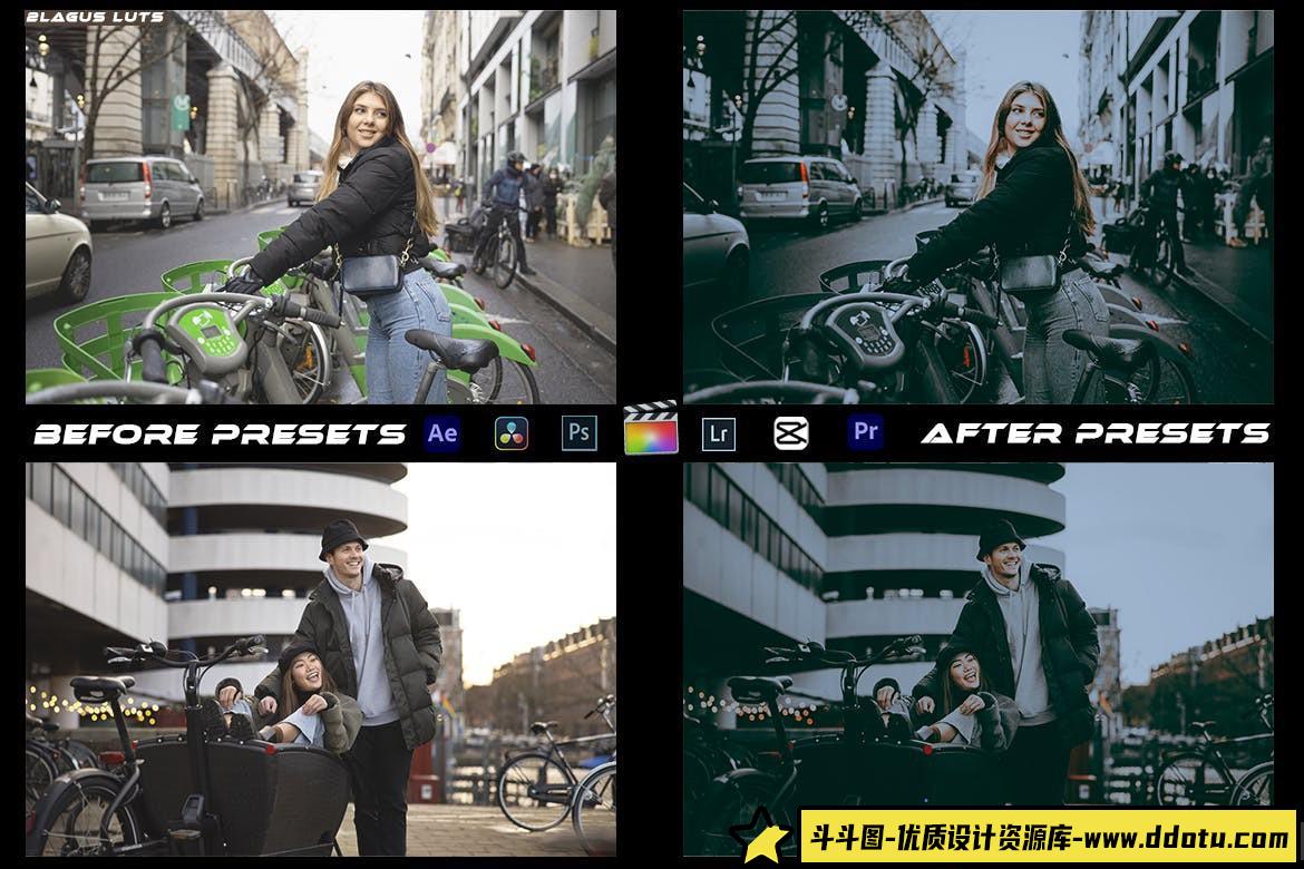 黑暗情绪电影视频调色LUT预设/LR预设 Artistic Black Mood Preset Luts