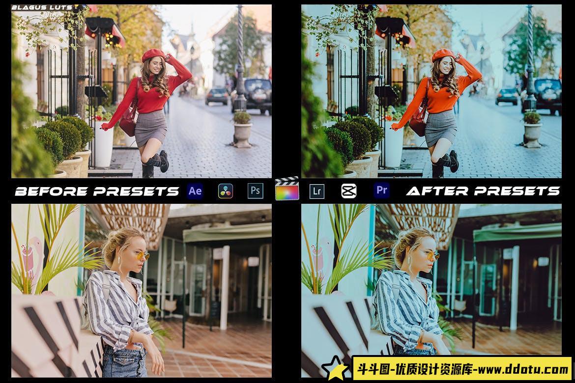 清新旅拍电影调色LUT预设/lr预设 Lifestyle California Presets & luts