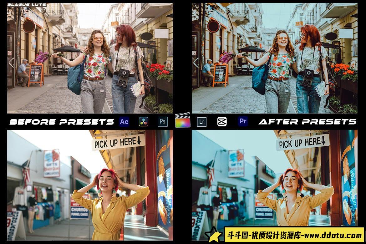 清新旅拍电影调色LUT预设/lr预设 Lifestyle California Presets & luts