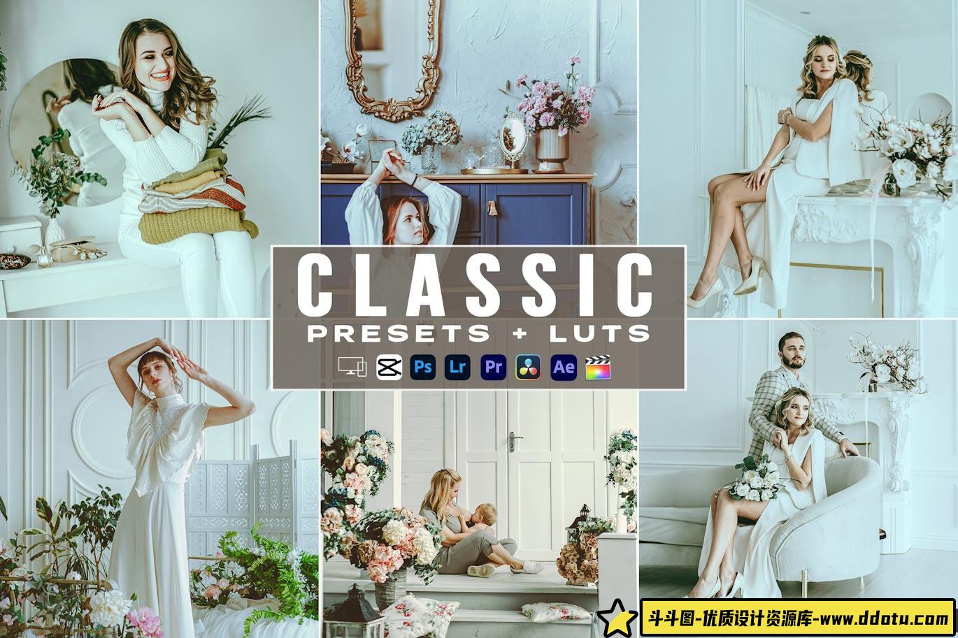 经典干净的电影视频调色LUT预设 Classic Clean Presets And luts-斗斗图