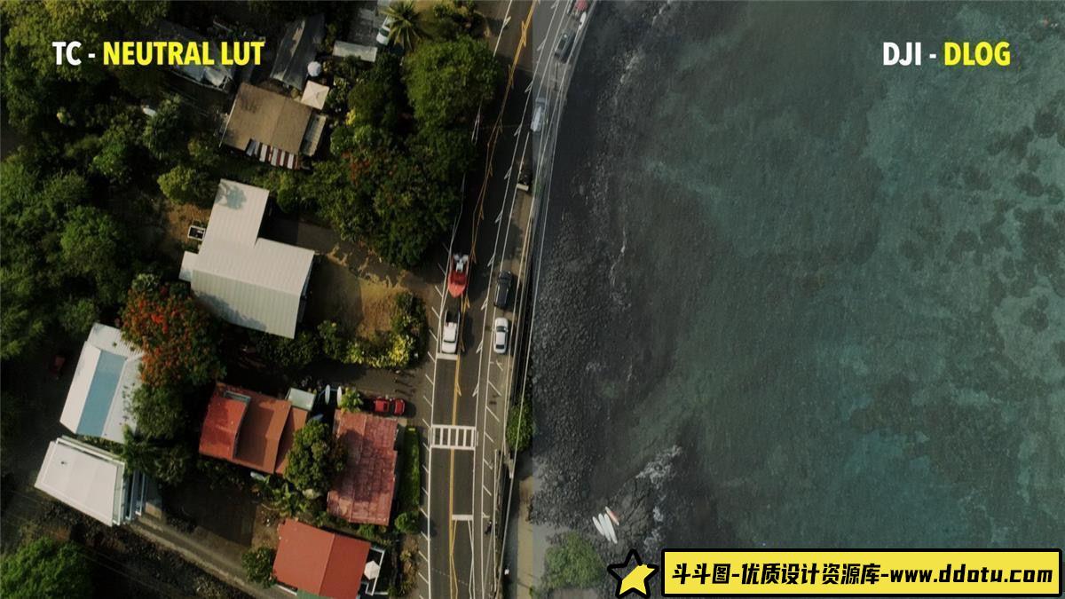 大疆无人机航拍灰片还原LUT预设:DCinelike Dlog-m调色滤镜