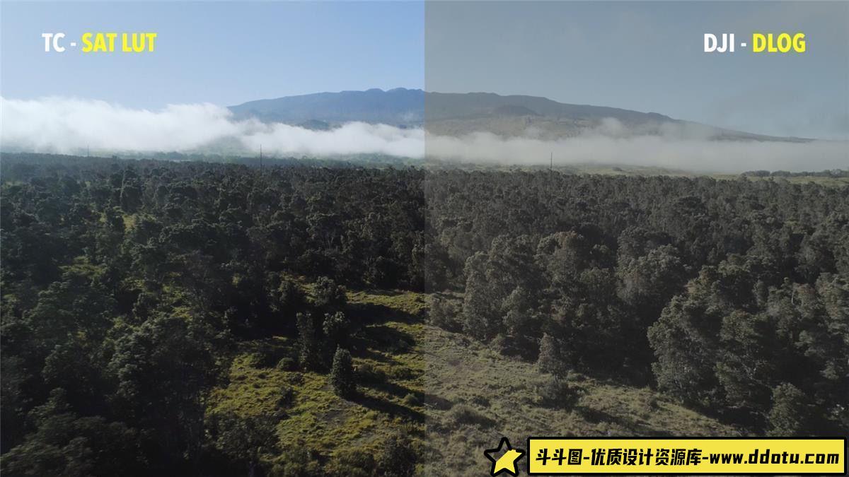 大疆无人机航拍灰片还原LUT预设:DCinelike Dlog-m调色滤镜