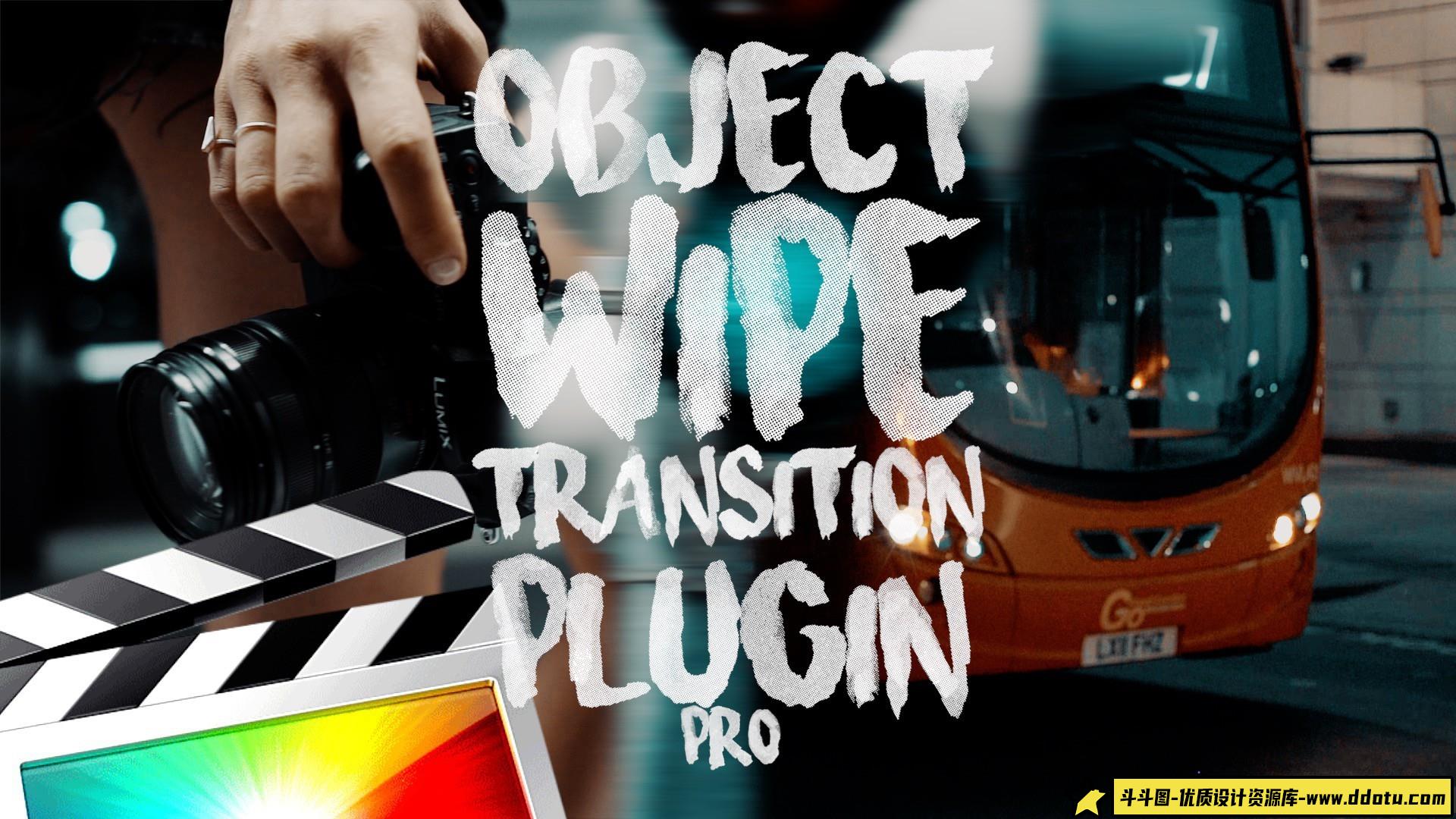 [FCPX 插件]FCPX插件-53个前景物体移动遮挡擦除无缝转场过渡动画FCPX转场模板-斗斗图