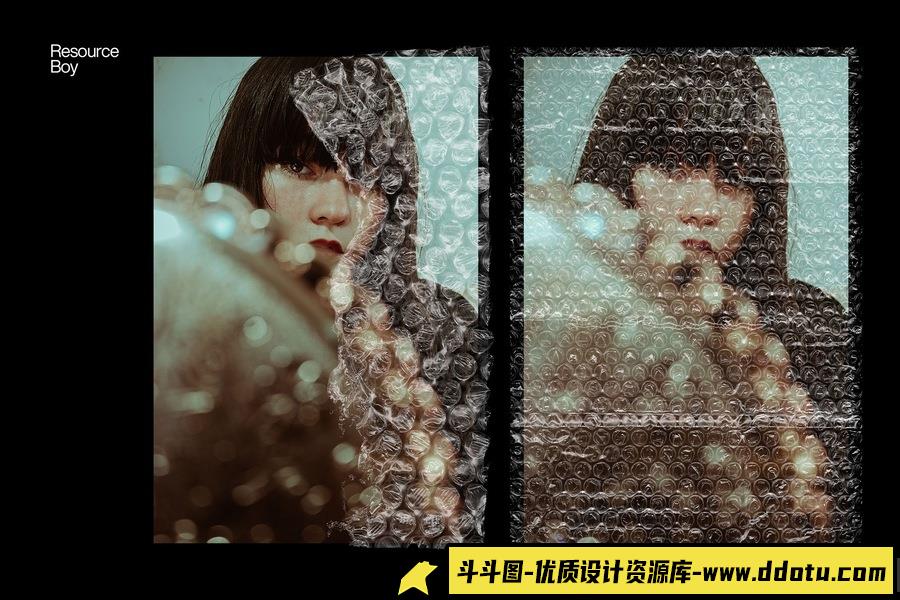 100 个高清4K气泡薄膜包装Photoshop笔刷