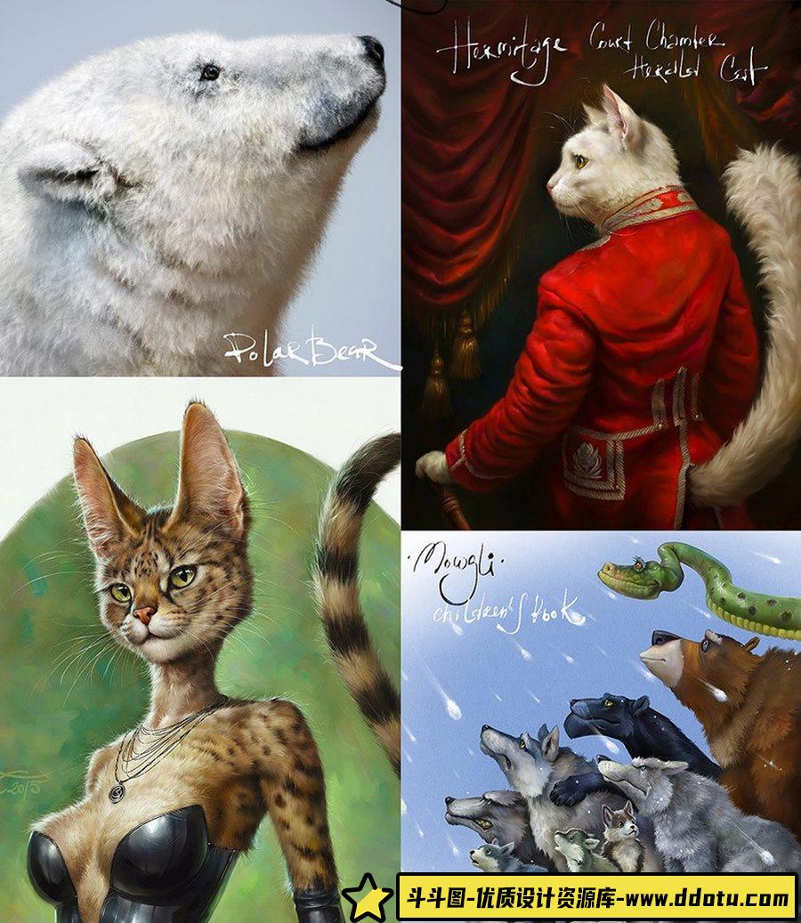 适用于Photoshop和Clip Studio Paint逼真的毛刷套装