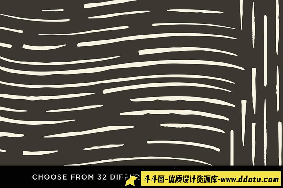 适用于PS与AI的木刻画，逼真的木刻PS/AI笔刷