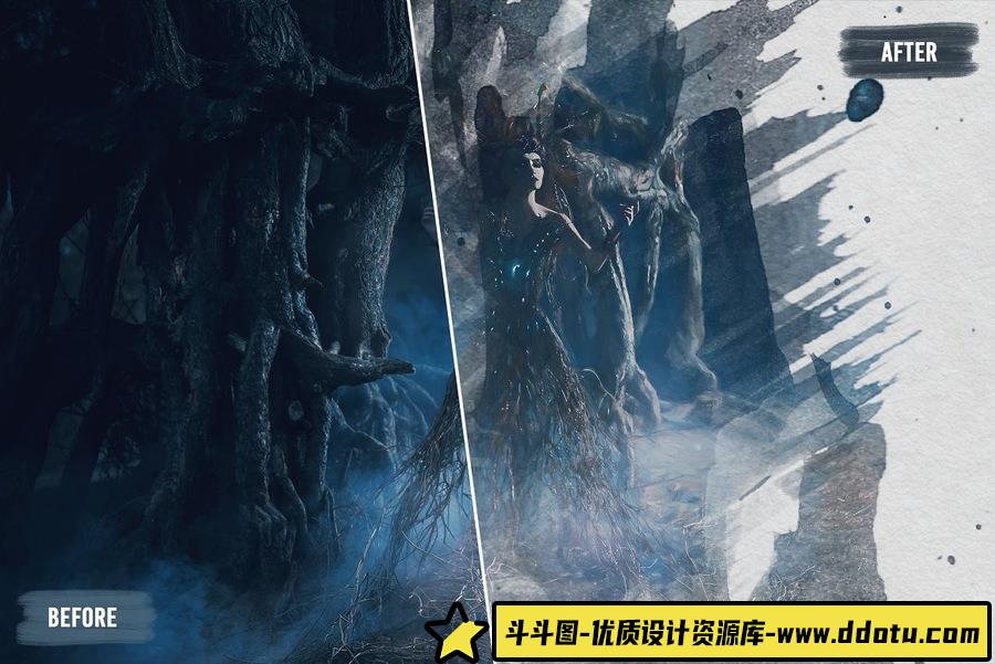 50支魔法水彩笔刷第一卷 50 Magic Watercolor Brushes – Vol. 1