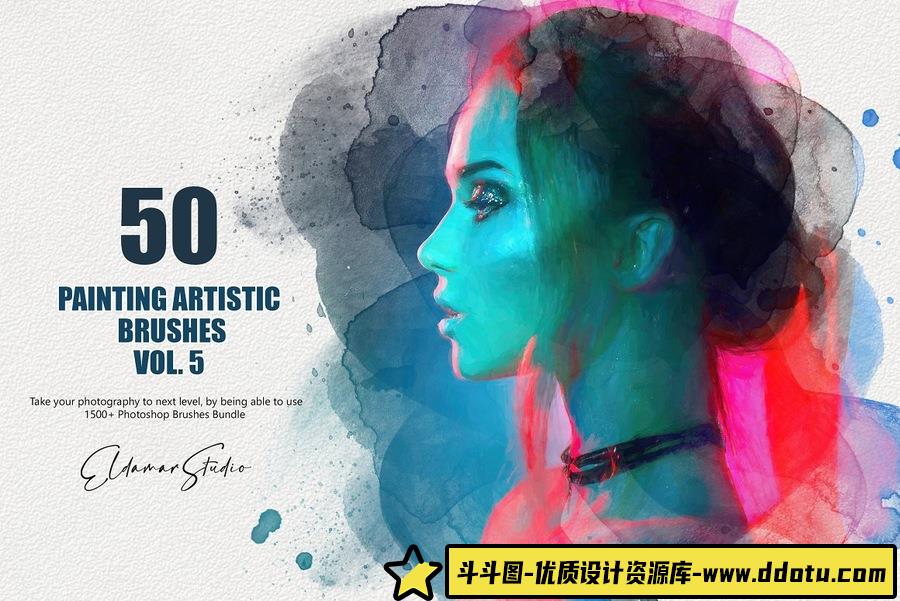 50种CG绘画艺术PS画笔 50 Painting Artistic Brushes – Vol. 5