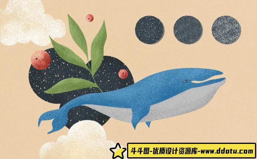 适用于Photoshop铅笔木炭蜡笔数字插图纹理笔刷