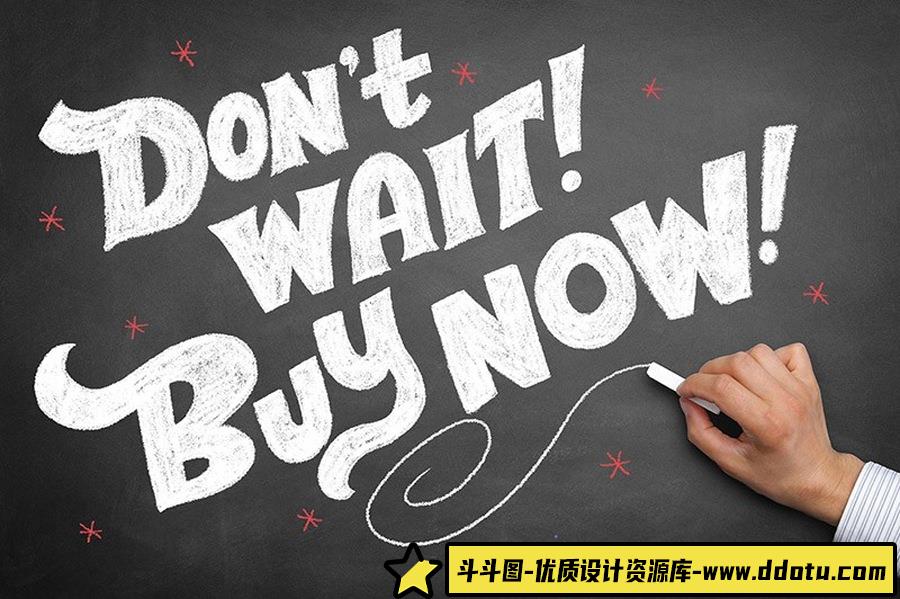 真正的PS粉笔字画笔笔刷 Mega Mash Chalk Brush Kit