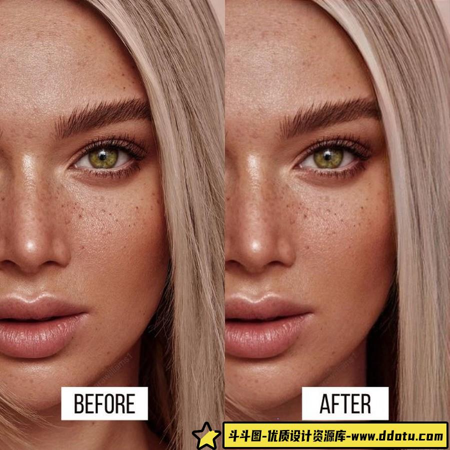 44组人像精修头发笔刷Tamara Williams-Hair Photoshop Brushes