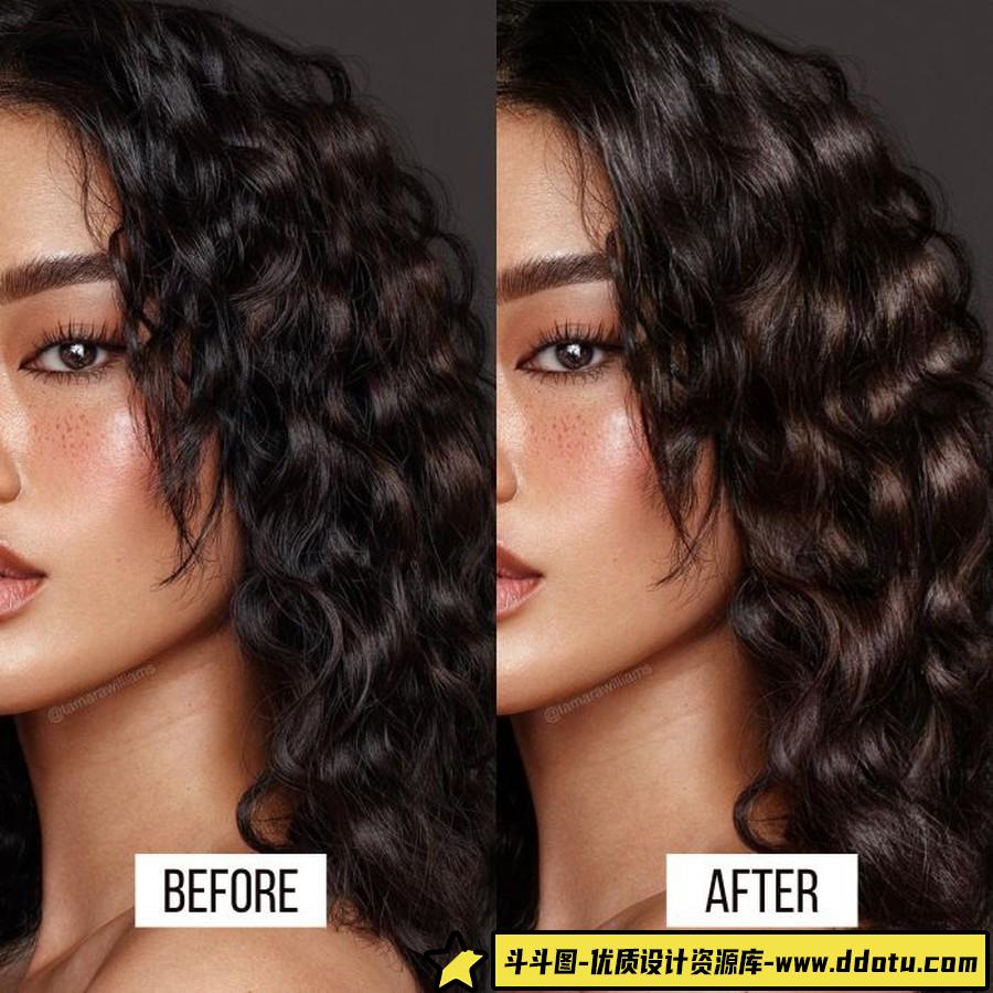 44组人像精修头发笔刷Tamara Williams-Hair Photoshop Brushes