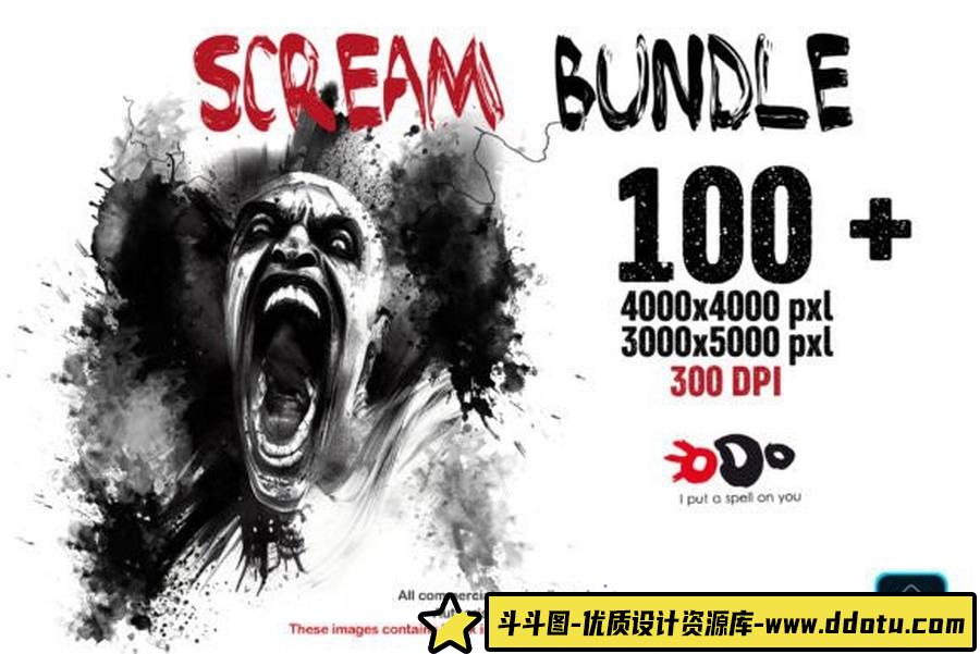 墨水飞溅笔刷和油漆飞溅图片素材视觉效果包套装-斗斗图