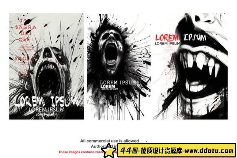 墨水飞溅笔刷和油漆飞溅图片素材视觉效果包套装