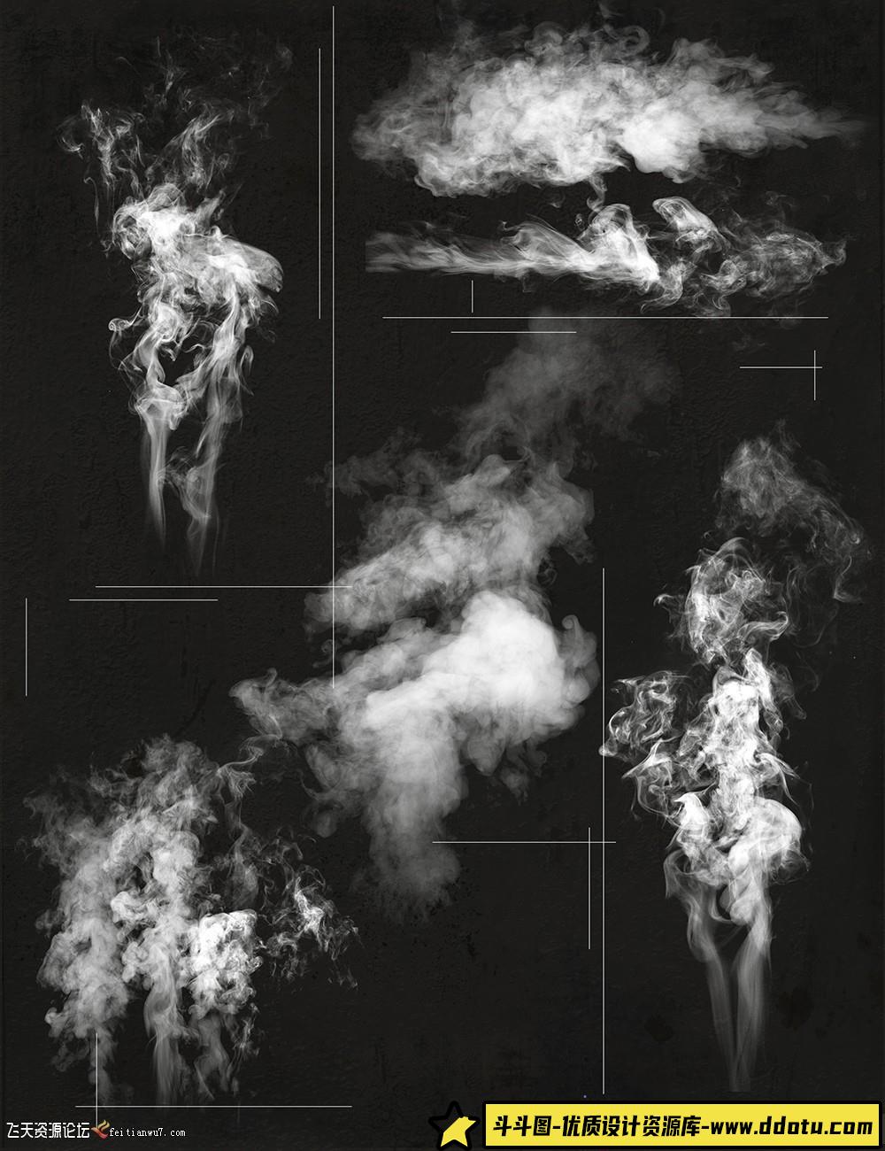 [火焰烟雾笔刷][插件发布]Rons蒸汽烟雾PS笔刷雾化氛围情绪人像创意绘画特效合PS笔刷