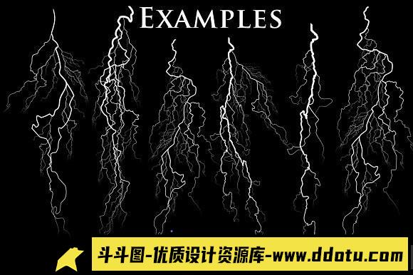 [炫光光效笔刷][插件发布]102组高清闪电电流光效笔刷 102 Lightning Electricity Brushes