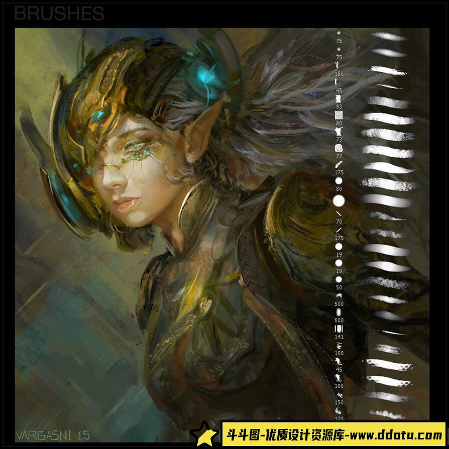 [CG绘画笔刷][插件发布]高级CG插画艺术创作PS笔刷-斗斗图