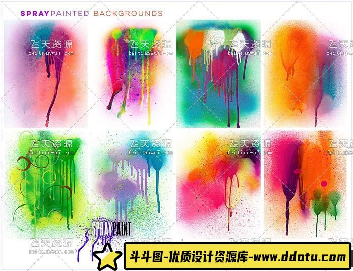 [水墨水彩笔刷][插件发布]Rons 高清喷漆油漆喷溅笔刷 Ron’s Spray Paint