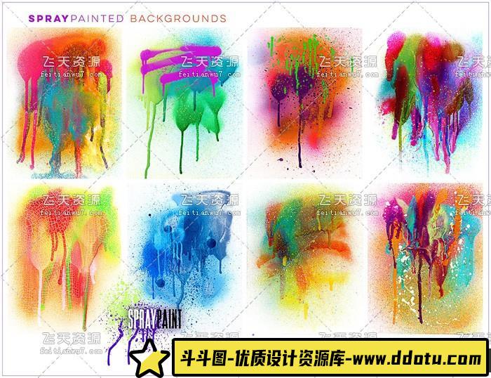 [水墨水彩笔刷][插件发布]Rons 高清喷漆油漆喷溅笔刷 Ron’s Spray Paint