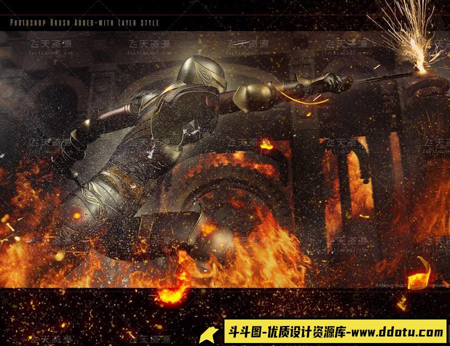 [特效创意笔刷][插件发布]Rons高清飞尘,灰尘,碎片颗粒PS笔刷 Ron’s Flying Dirt & Debris Part