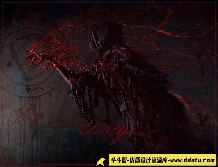 [特效创意笔刷][插件发布]Rons 120组立体喷溅血迹流淌效果PS笔刷(Rons Blood II Brushes)