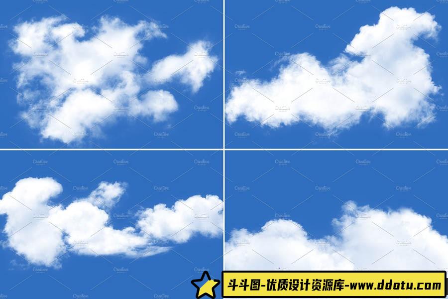 [星空云彩笔刷][插件发布]高分辨率白云云彩笔刷 Clouds Brushes