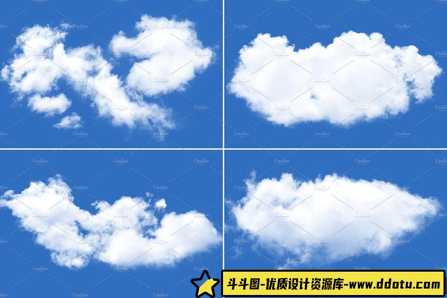 [星空云彩笔刷][插件发布]高分辨率白云云彩笔刷 Clouds Brushes