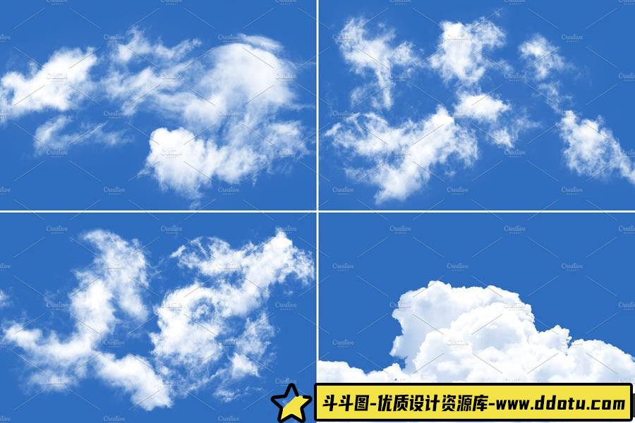 [星空云彩笔刷][插件发布]高分辨率白云云彩笔刷 Clouds Brushes