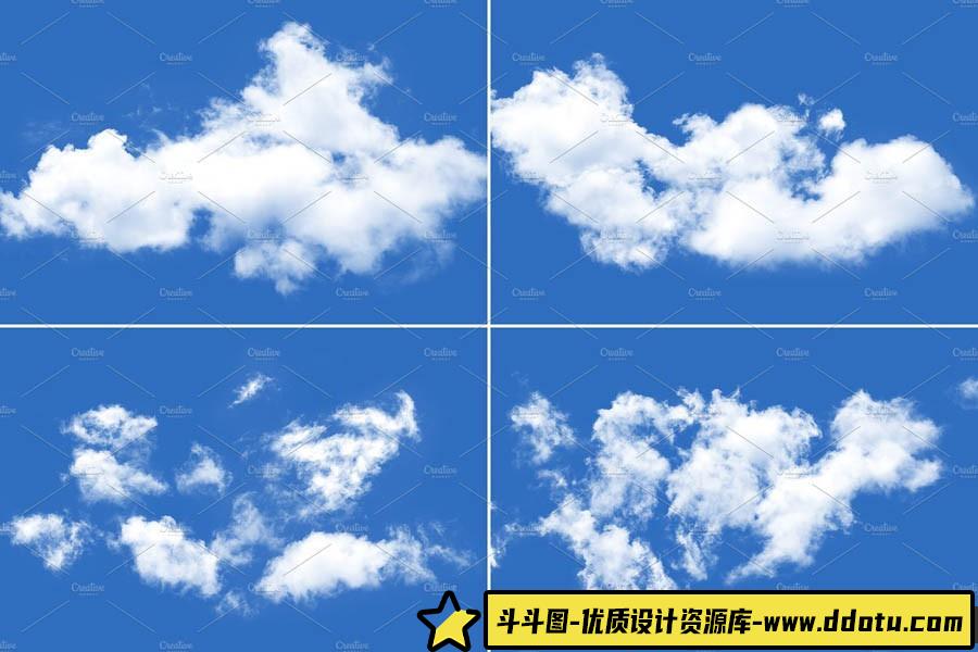 [星空云彩笔刷][插件发布]高分辨率白云云彩笔刷 Clouds Brushes