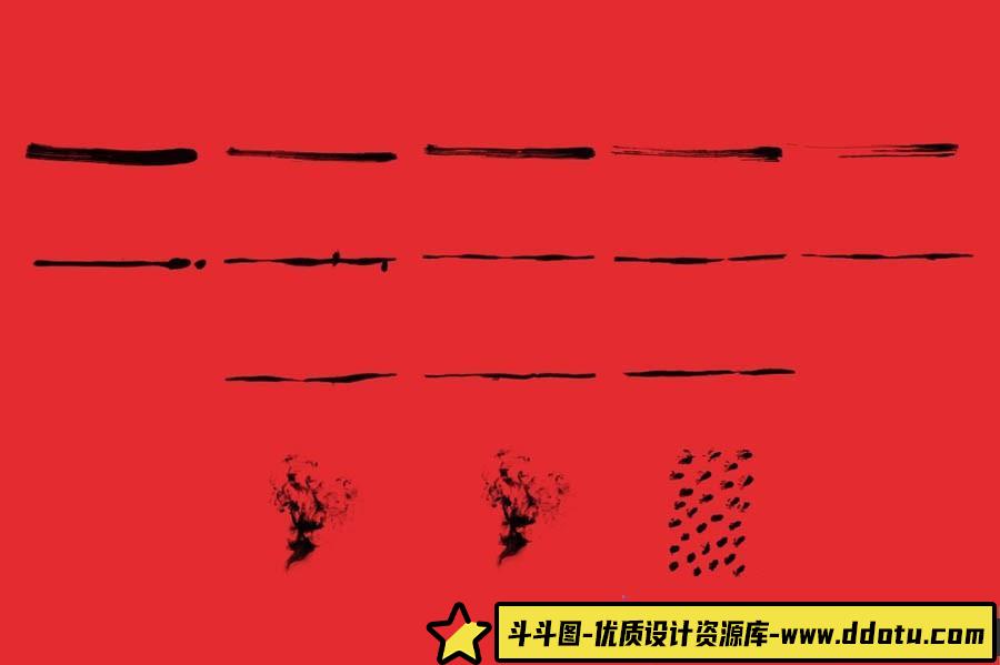 [水墨水彩笔刷][插件发布]97组水墨水彩Photoshop笔刷库 97 Photoshop Brushes