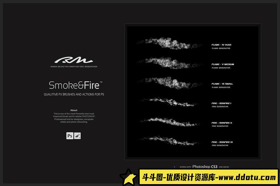 [火焰烟雾笔刷][插件发布]火焰烟雾笔刷|真实火焰烟雾爆炸特效解决方案笔刷