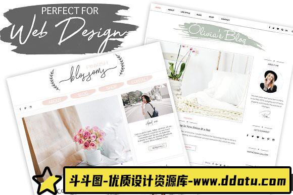 [水墨水彩笔刷][插件发布]网页设计,邀请函,贺卡,名片,墙版画,礼品包装水彩笔刷合集