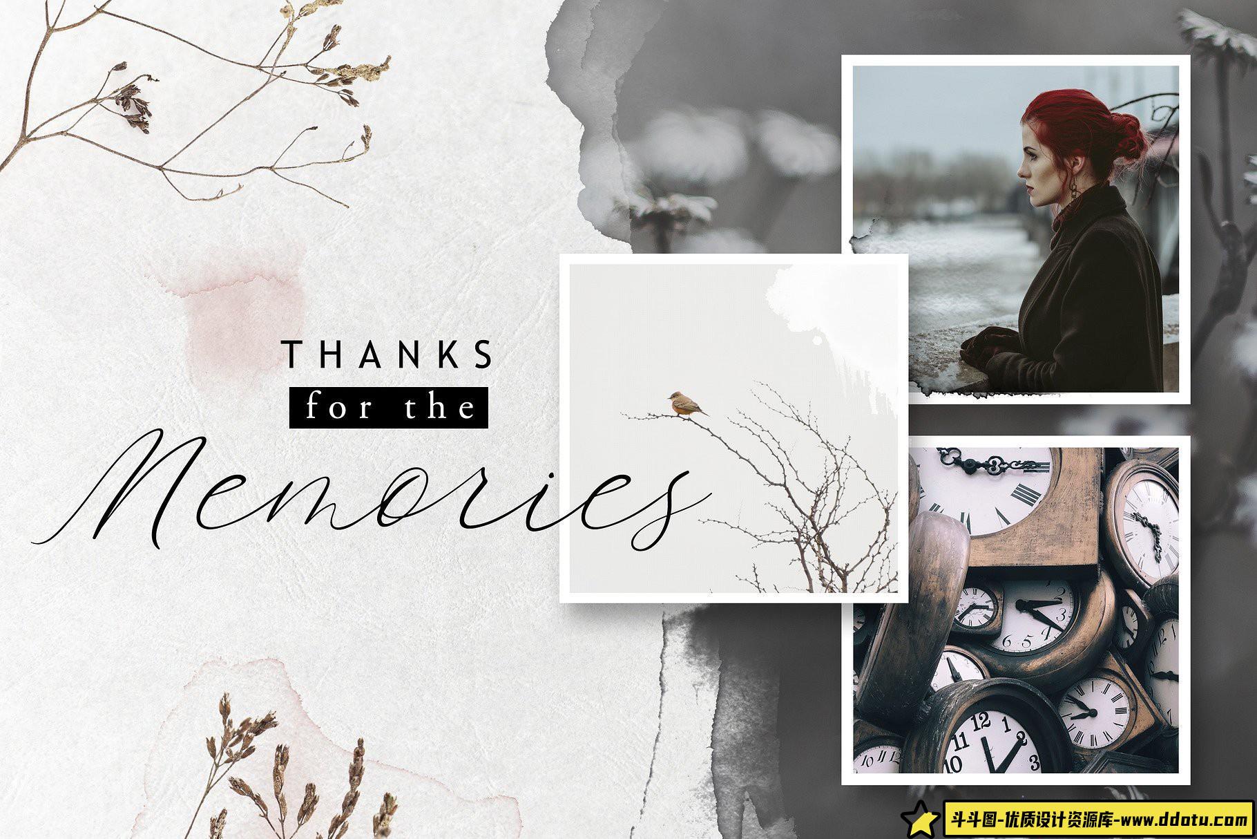 [炫光光效笔刷][插件发布]125组水彩PS笔刷  Watercolor memories – 125 PS brushes