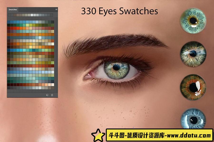 [人物化妆笔刷][插件发布]高端人像化妆修饰数字绘画工具包 Digital Painting Bundle