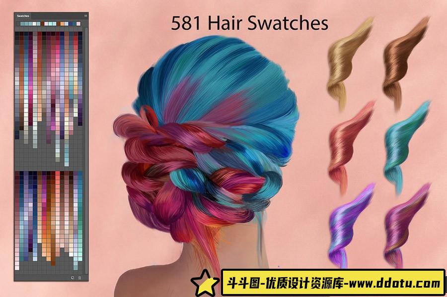 [人物化妆笔刷][插件发布]高端人像化妆修饰数字绘画工具包 Digital Painting Bundle