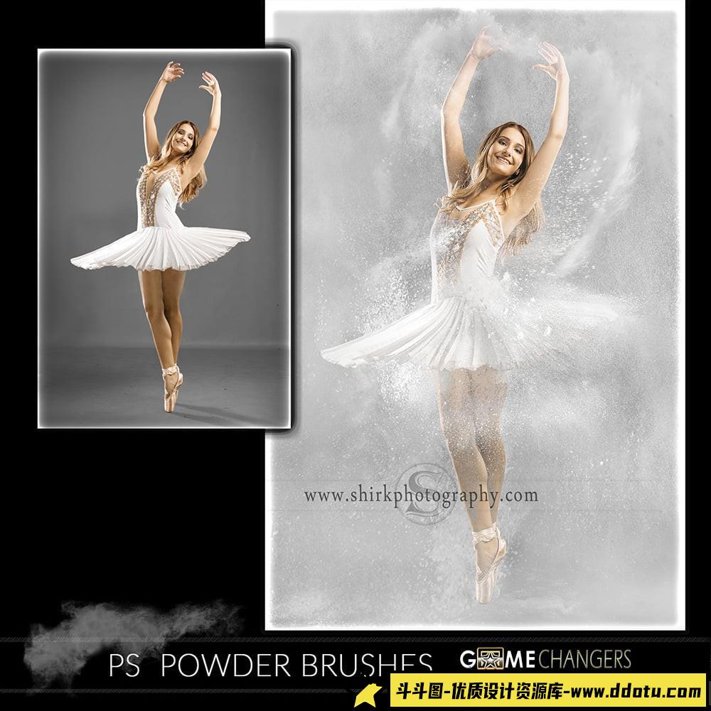 [特效创意笔刷][插件发布]粉末爆炸特效笔刷包+视频教程 Powder Photoshop Brush