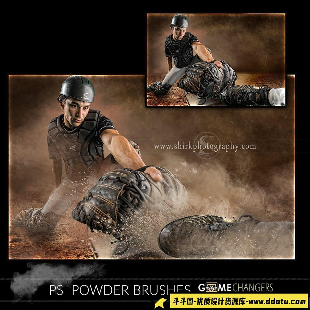 [特效创意笔刷][插件发布]粉末爆炸特效笔刷包+视频教程 Powder Photoshop Brush