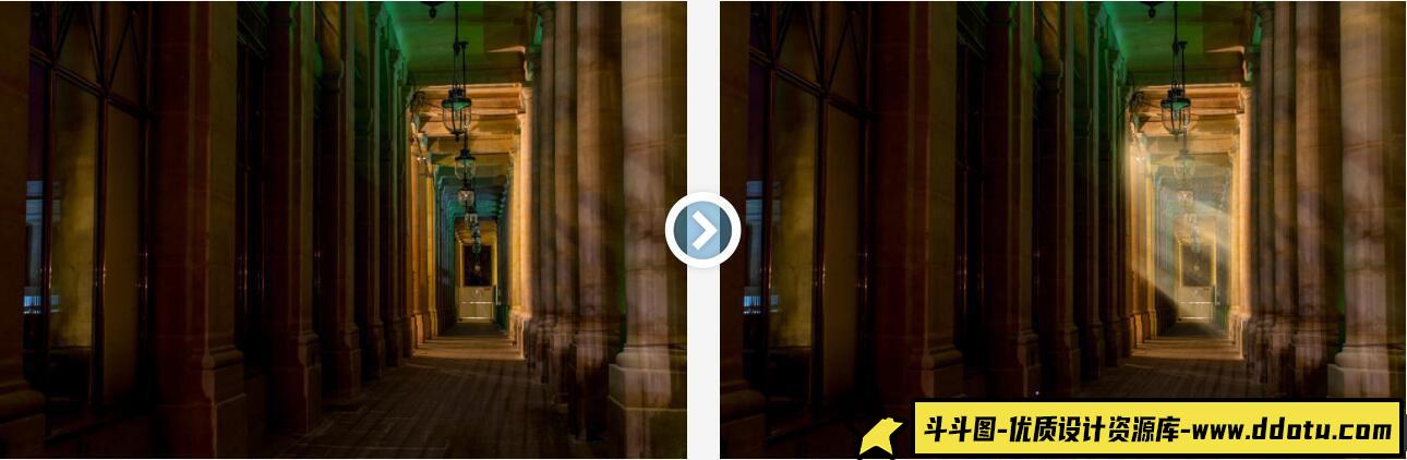 [炫光光效笔刷][插件发布]50组高清太阳光耶稣光丁达尔窗户光笔刷素材 Light Rays