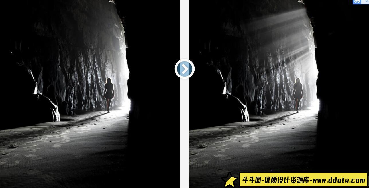 [炫光光效笔刷][插件发布]50组高清太阳光耶稣光丁达尔窗户光笔刷素材 Light Rays