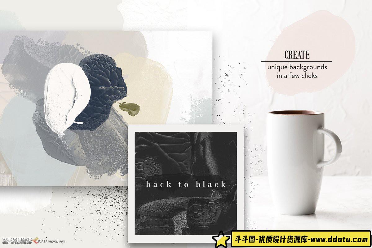 [水墨水彩笔刷][插件发布]亚克力涂抹ps笔刷 Abstract Acrylic Smears – PS Brushes