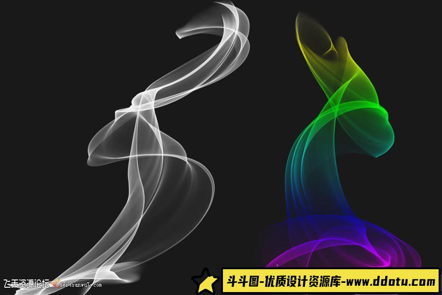 [火焰烟雾笔刷][插件发布]真实烟雾丝线缠绕ps笔刷下载Smoke Photoshop Brushes